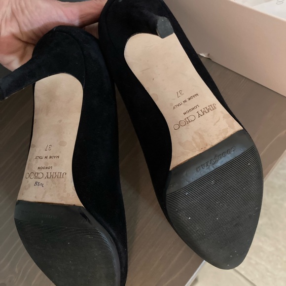 Jimmy choo suede heeled pumps in black - Picture 6 of 7